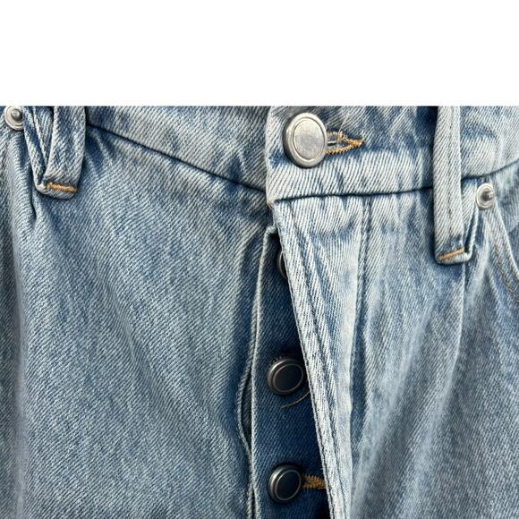 Good American Good Boy Jeans with Pleats Shadow Pocket Blue Size 15 33 - Picture 4 of 12